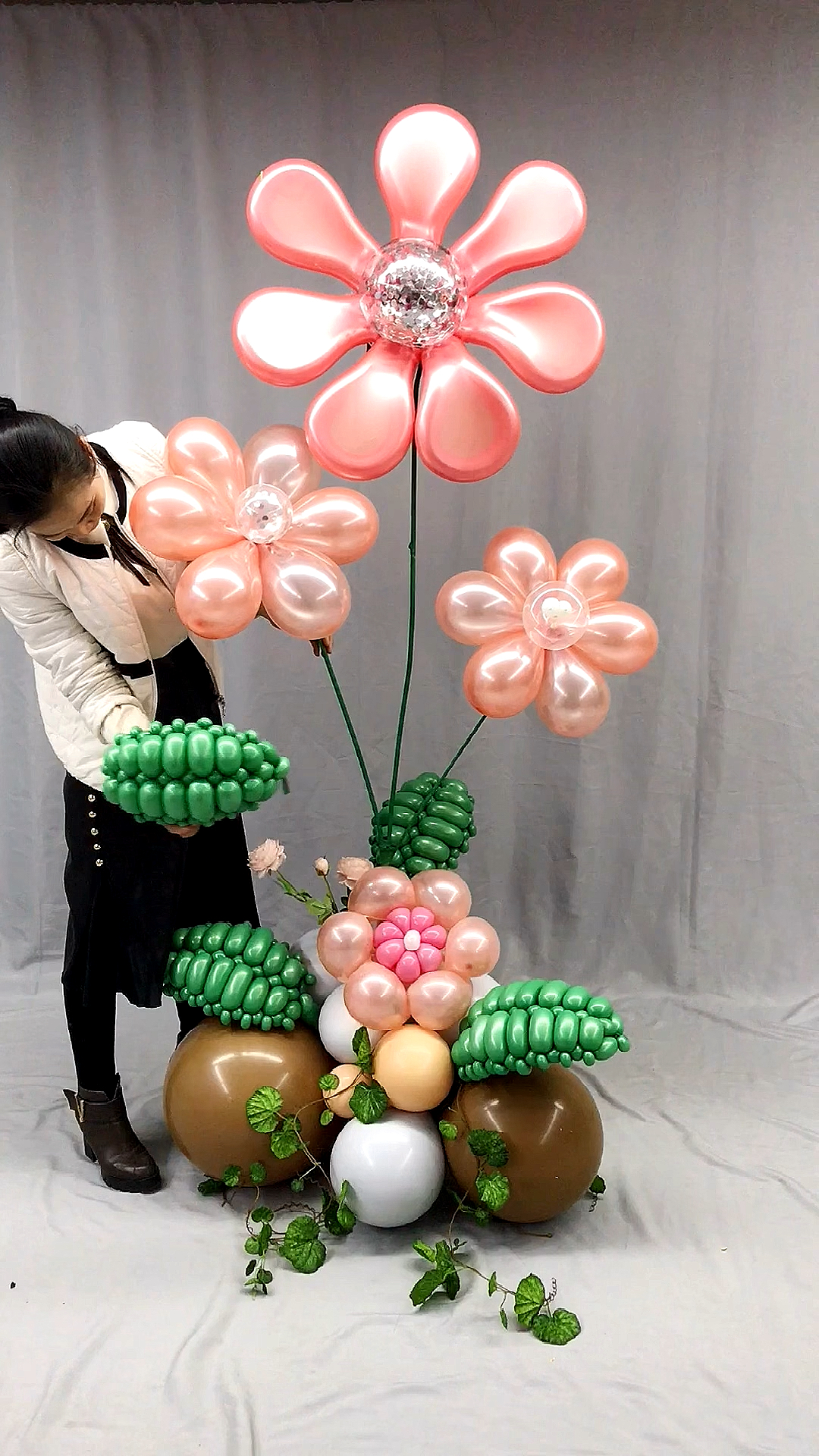 天和气球培训中心#这样的气球花柱好看吗?