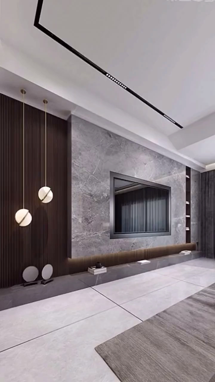 电视背景墙#现代流行的悬空背景墙