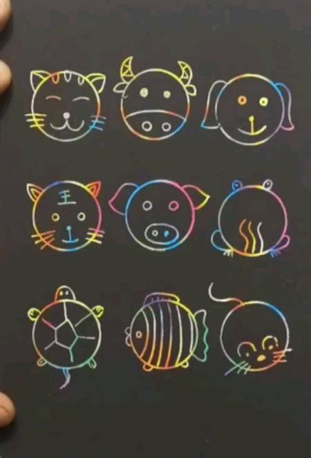 简笔画#用圆圈画出可爱的小动物