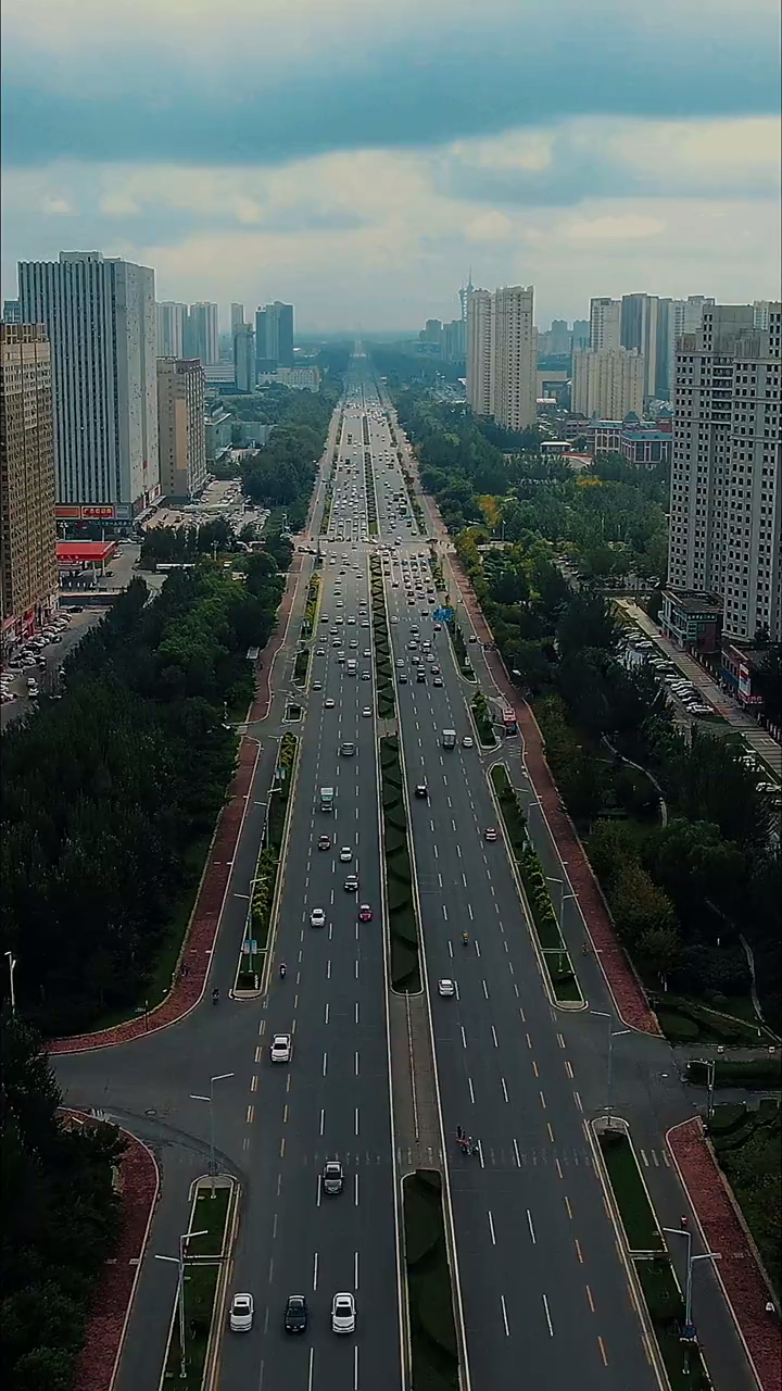 航拍中国黑龙江大庆石油油城