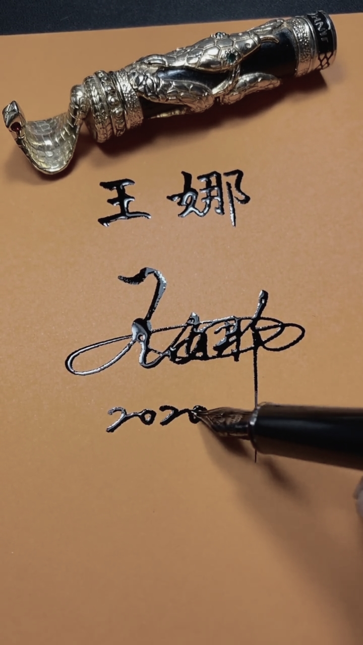 你留名我设计,怎么好看怎么美就怎么写#王娜,你的名字写好了,请惠存