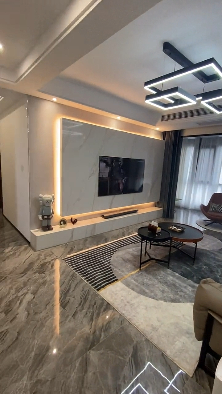 迷惑行为大赏#石材悬空电视背景墙