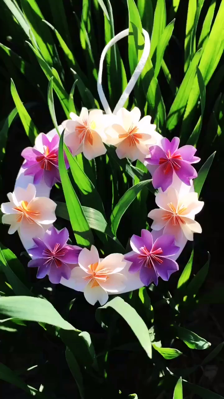 手工制作又到樱花烂漫时做个樱花花环太美啦