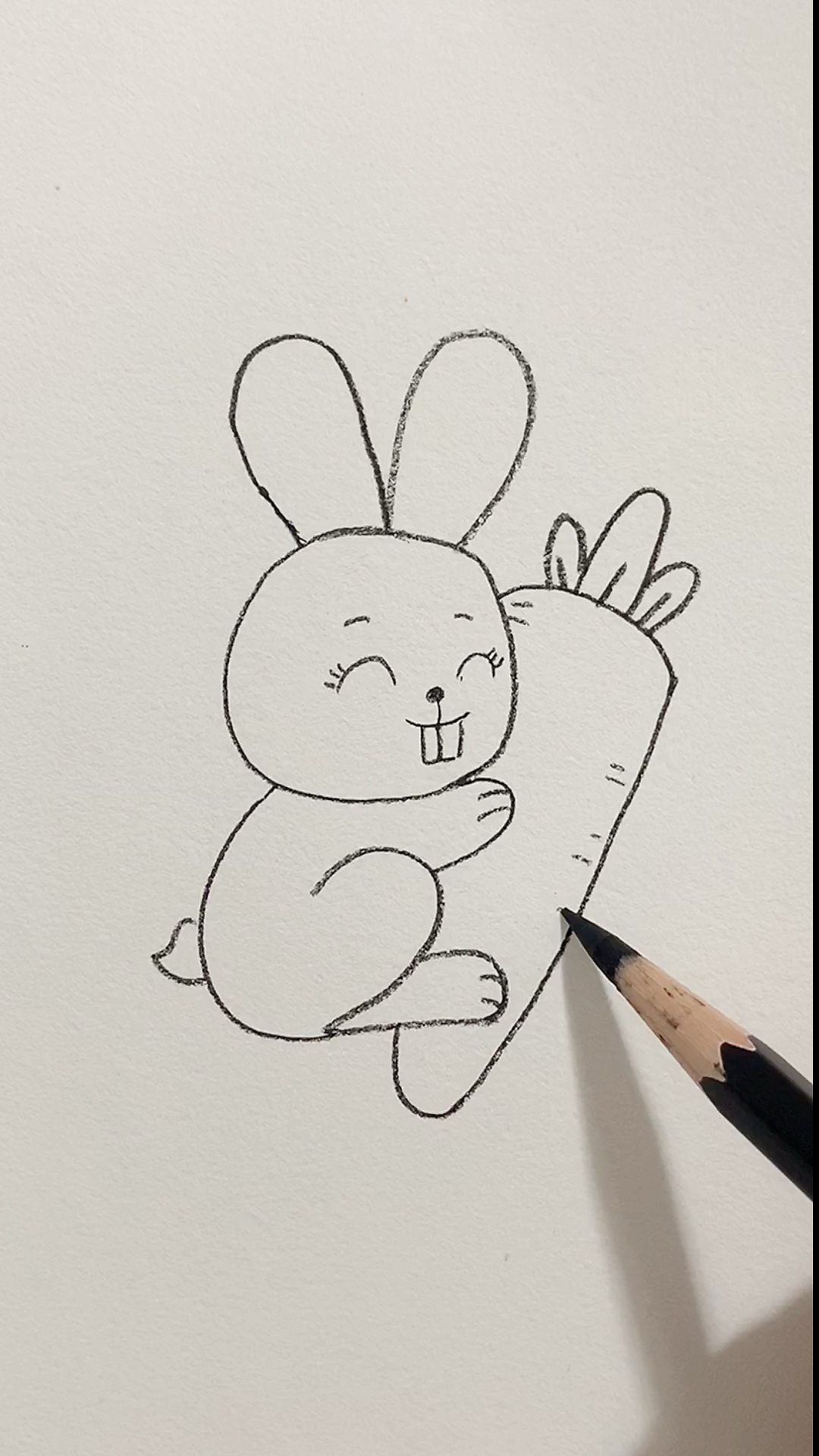 小白兔画画 简笔画图片