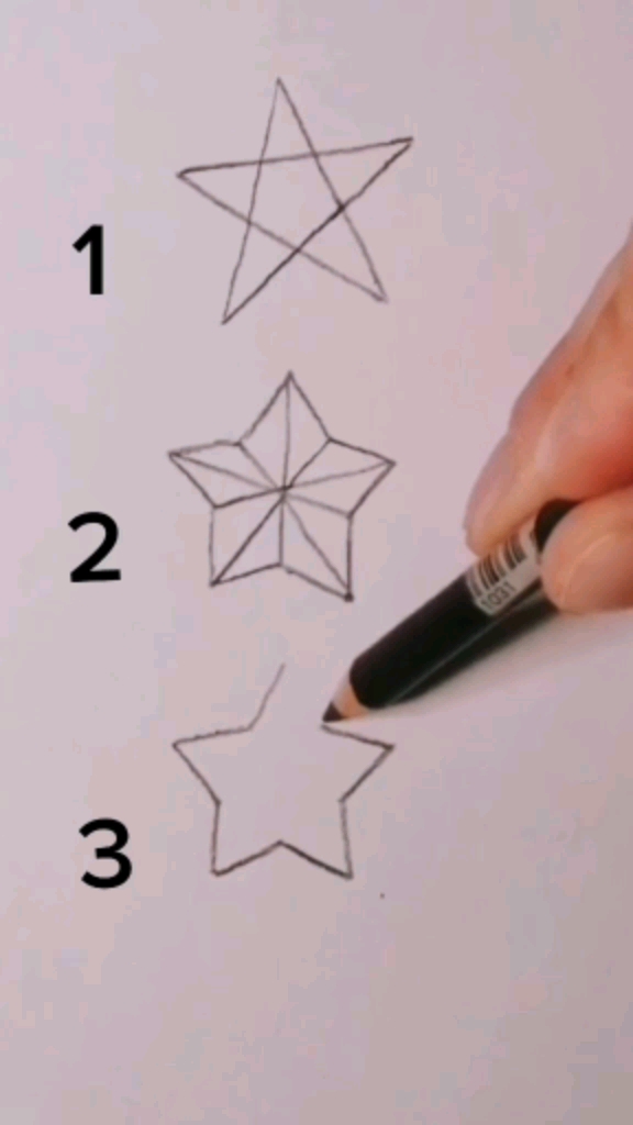 五角星画法步骤图图片