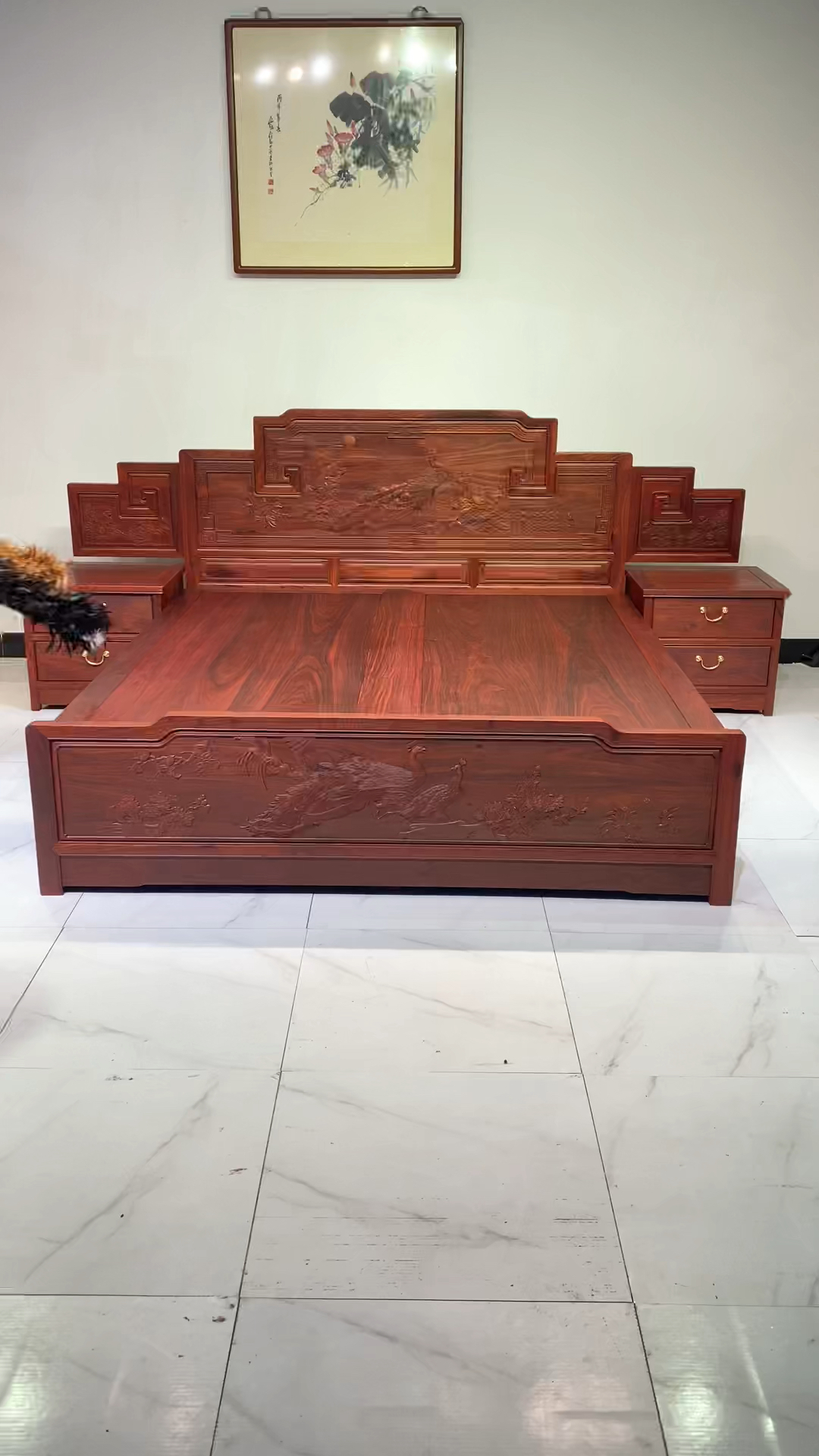 非洲小叶紫檀孔雀高低床