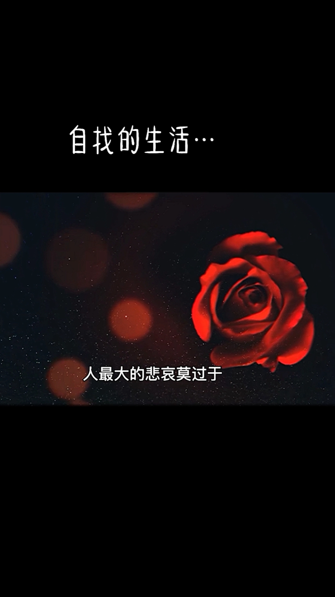不一样的人生人最大的悲哀莫过于这不是我想要的生活却是我自找的生活