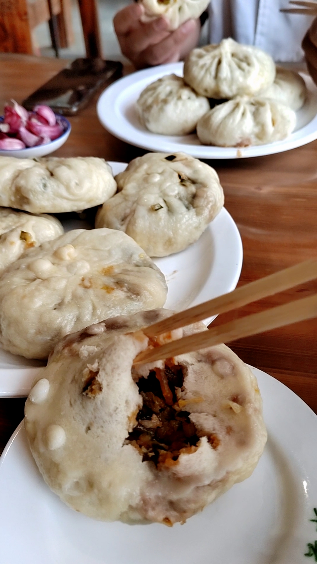 记录生活#老北京早餐素馅菜包子