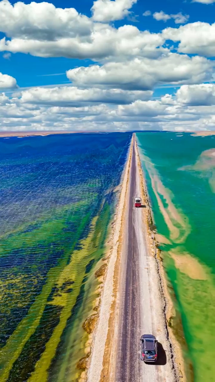 青海西台吉乃尔湖|又名双色湖很多网友问这是哪里,这是青海西台吉乃尔