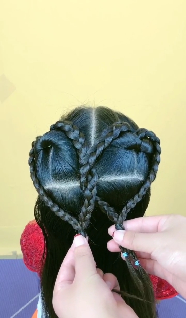 双爱心编发