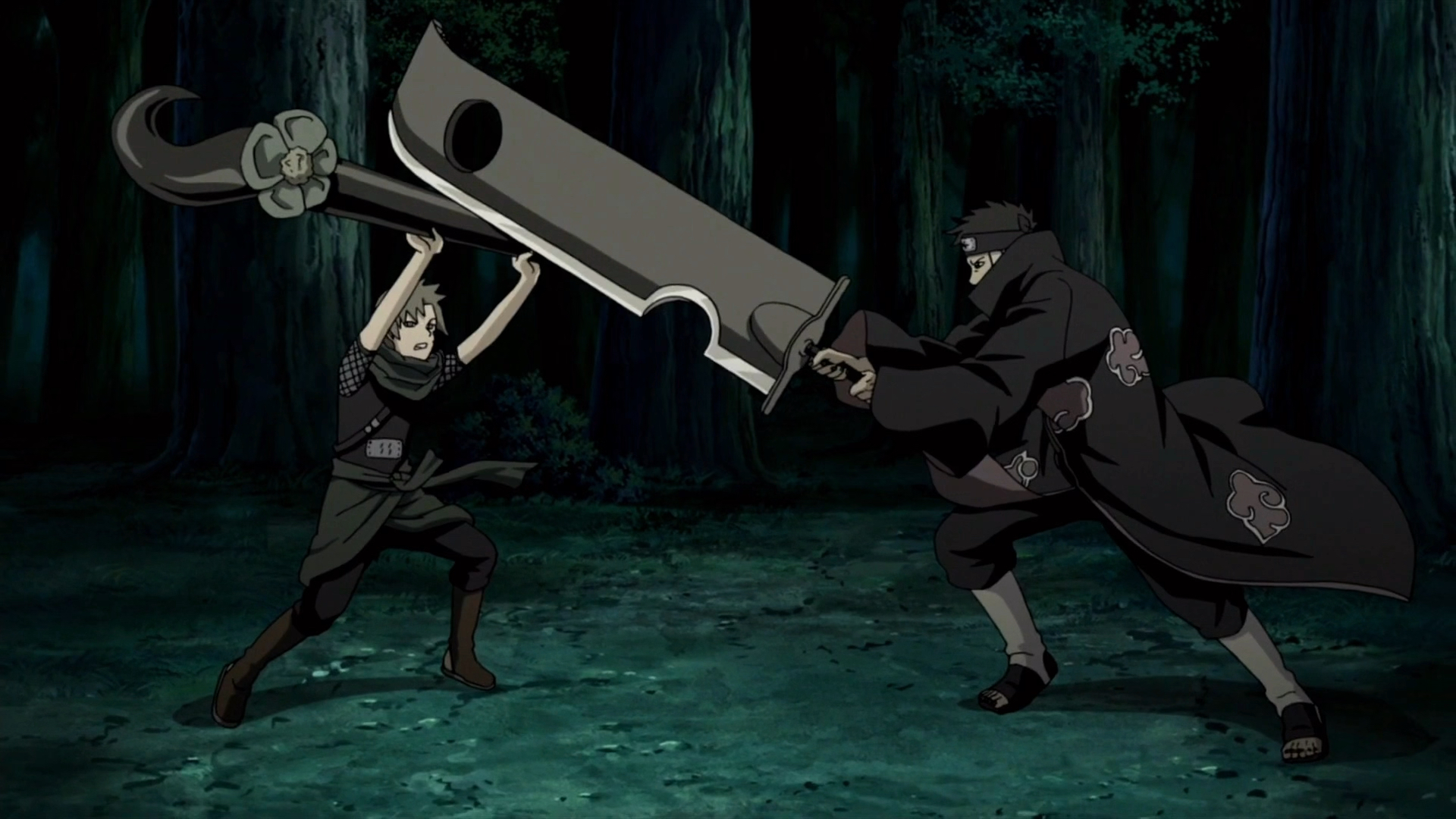 火影忍者#十藏牺牲,被自己的武器砍了-度小视