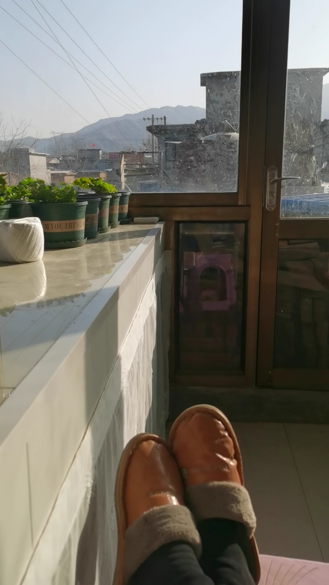 冬日的阳光图片在阳台图片