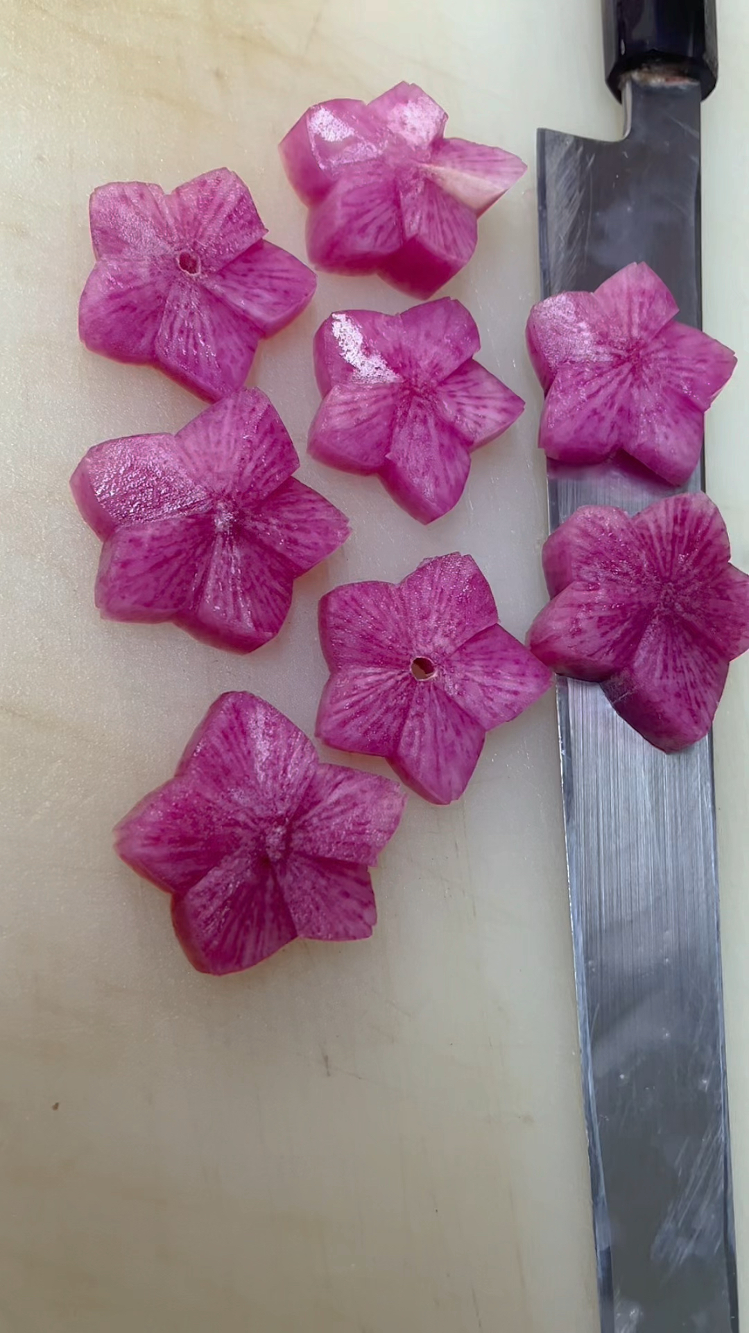 蔬菜水果#心里美萝卜小花花