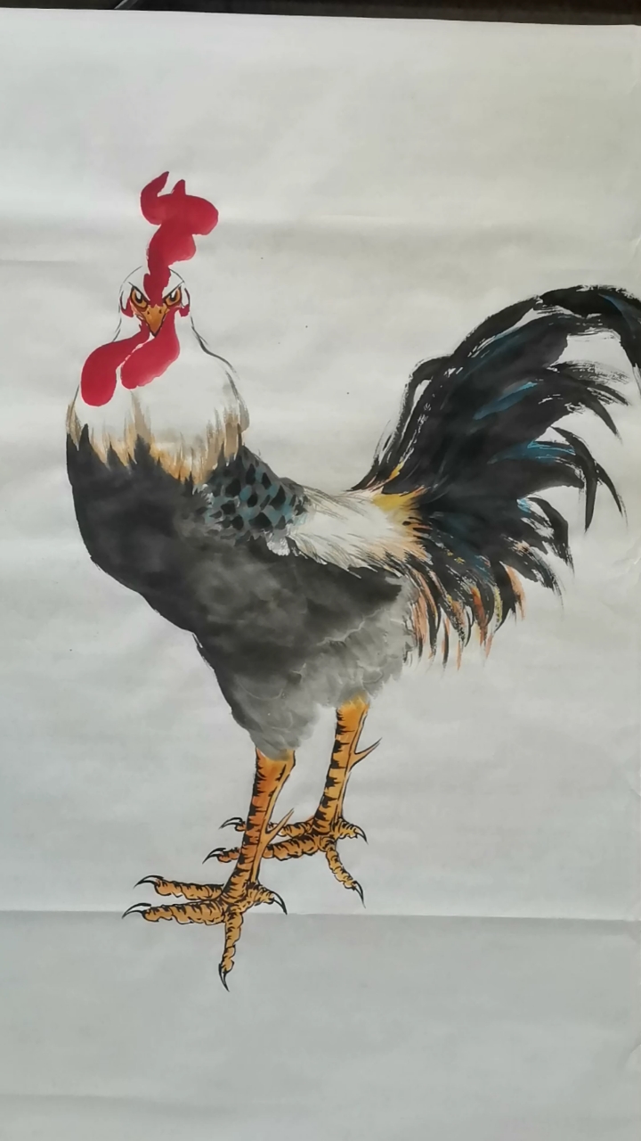 王兴民国画公鸡