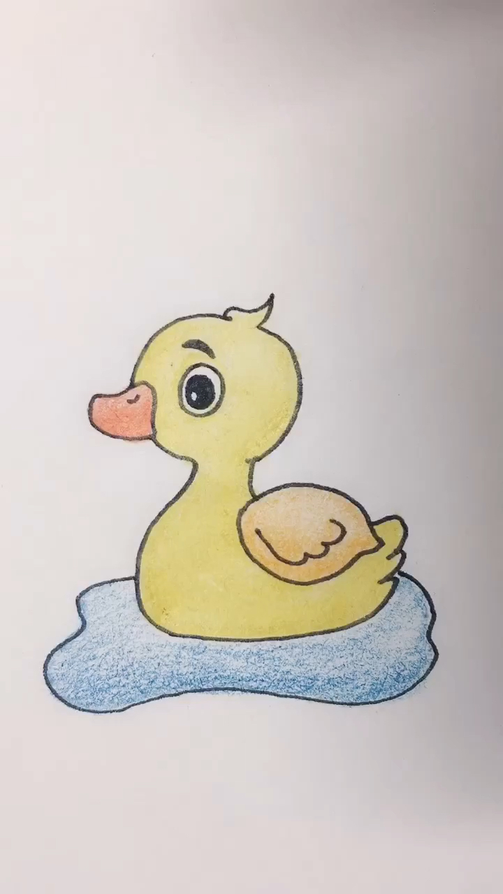 儿童简笔画鸭子 画画图片