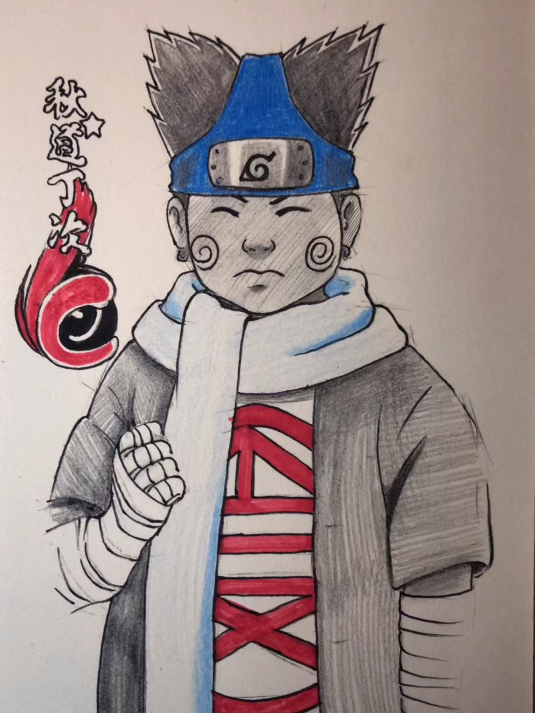 绘画#画一位被你们遗忘的丁次,火影忍者里面胖呼呼的.