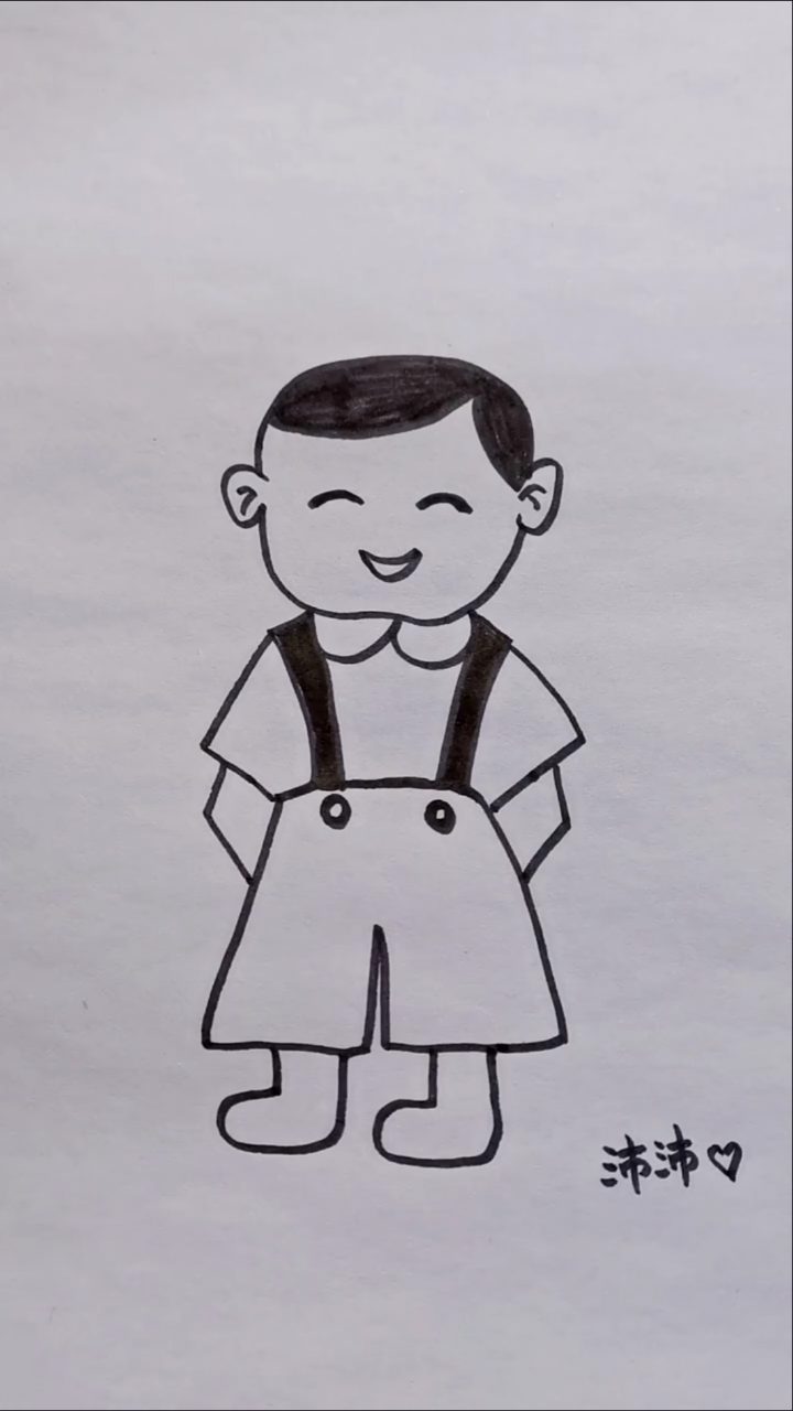 简笔画#小男孩