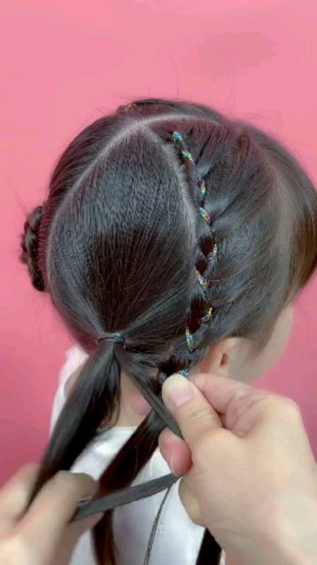 儿童编发#气质小主持人发型