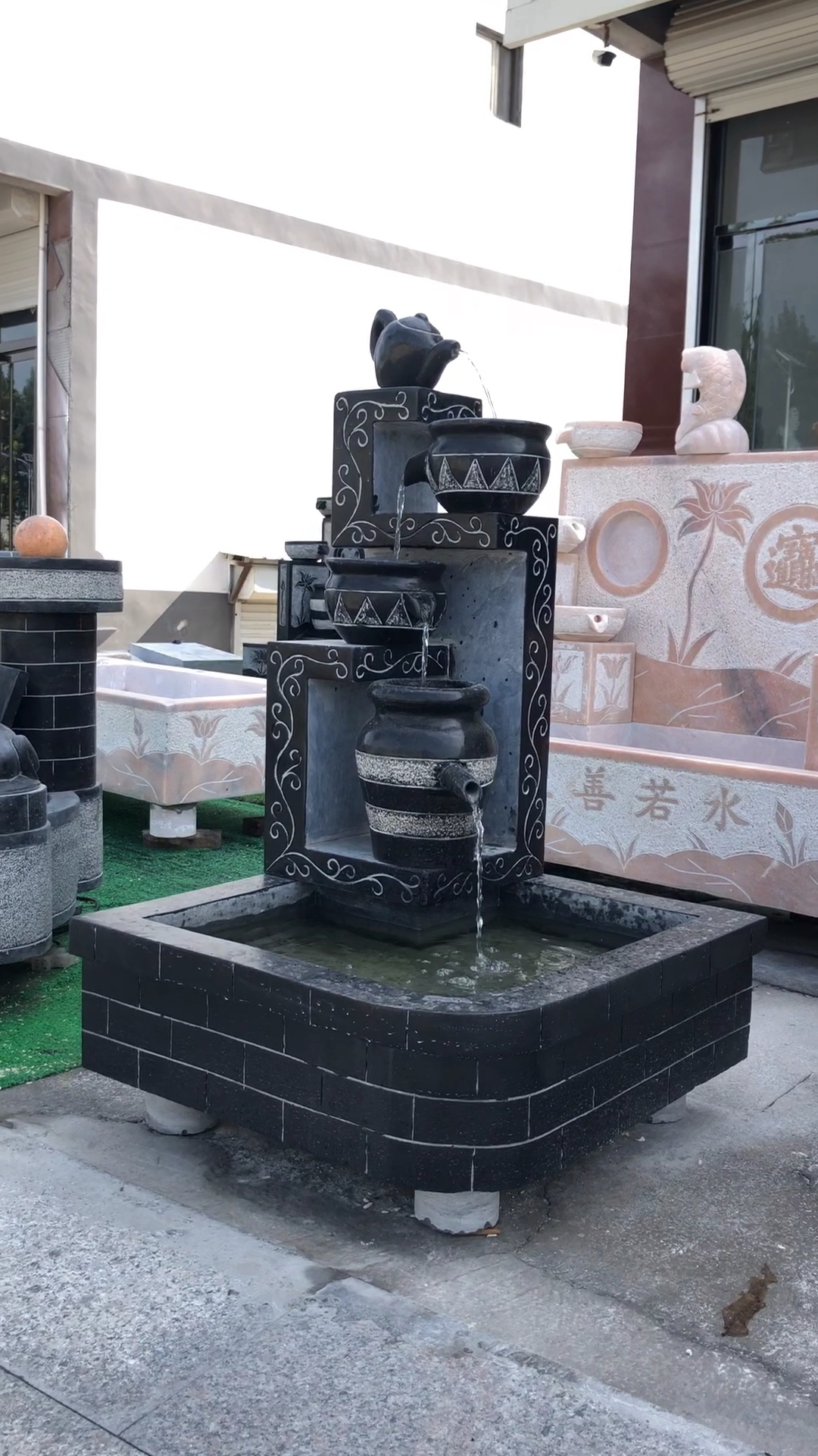 不一样的人生#青石流水景观摆件