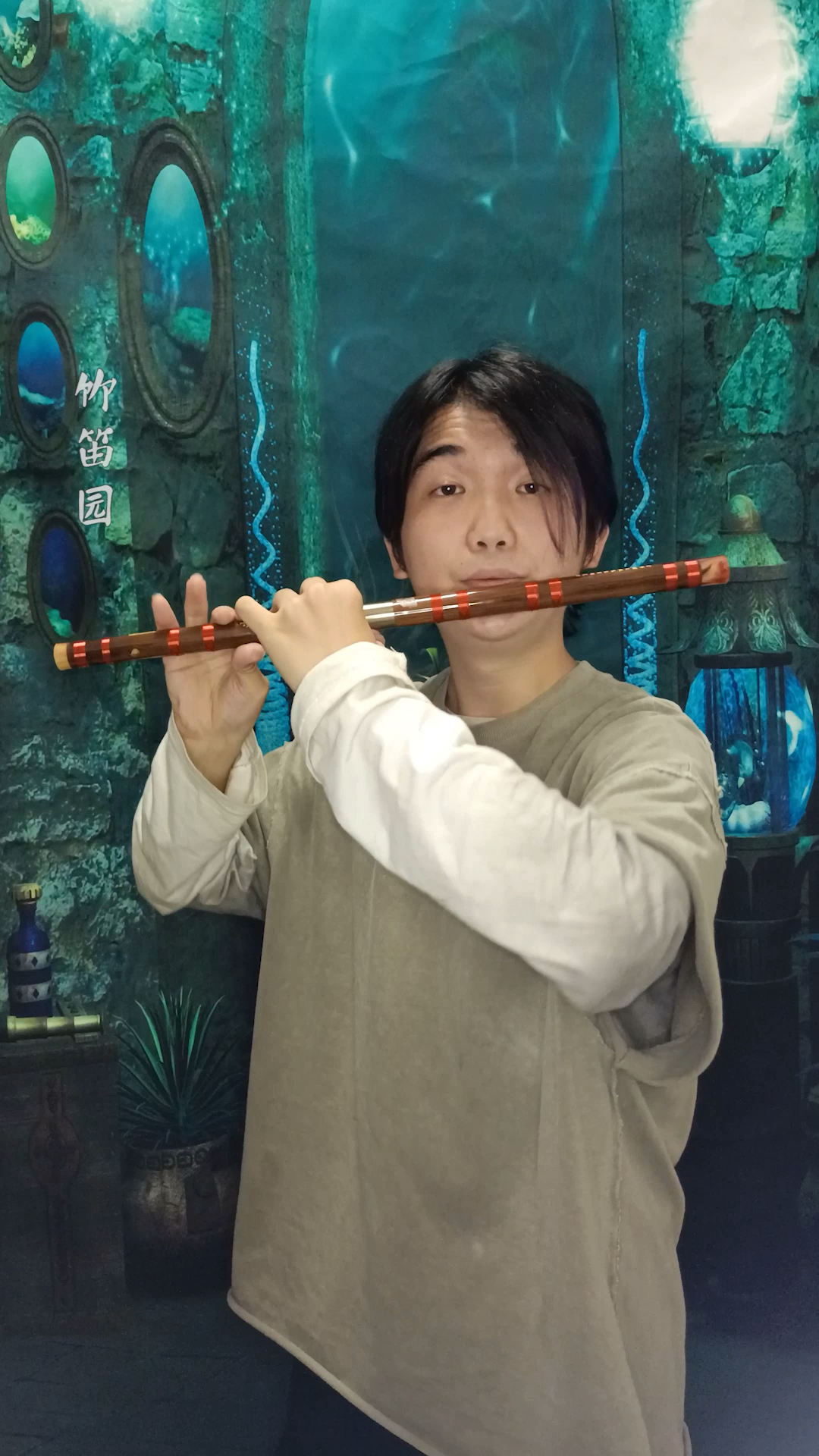 竹笛园笛子箫赞歌f调演奏