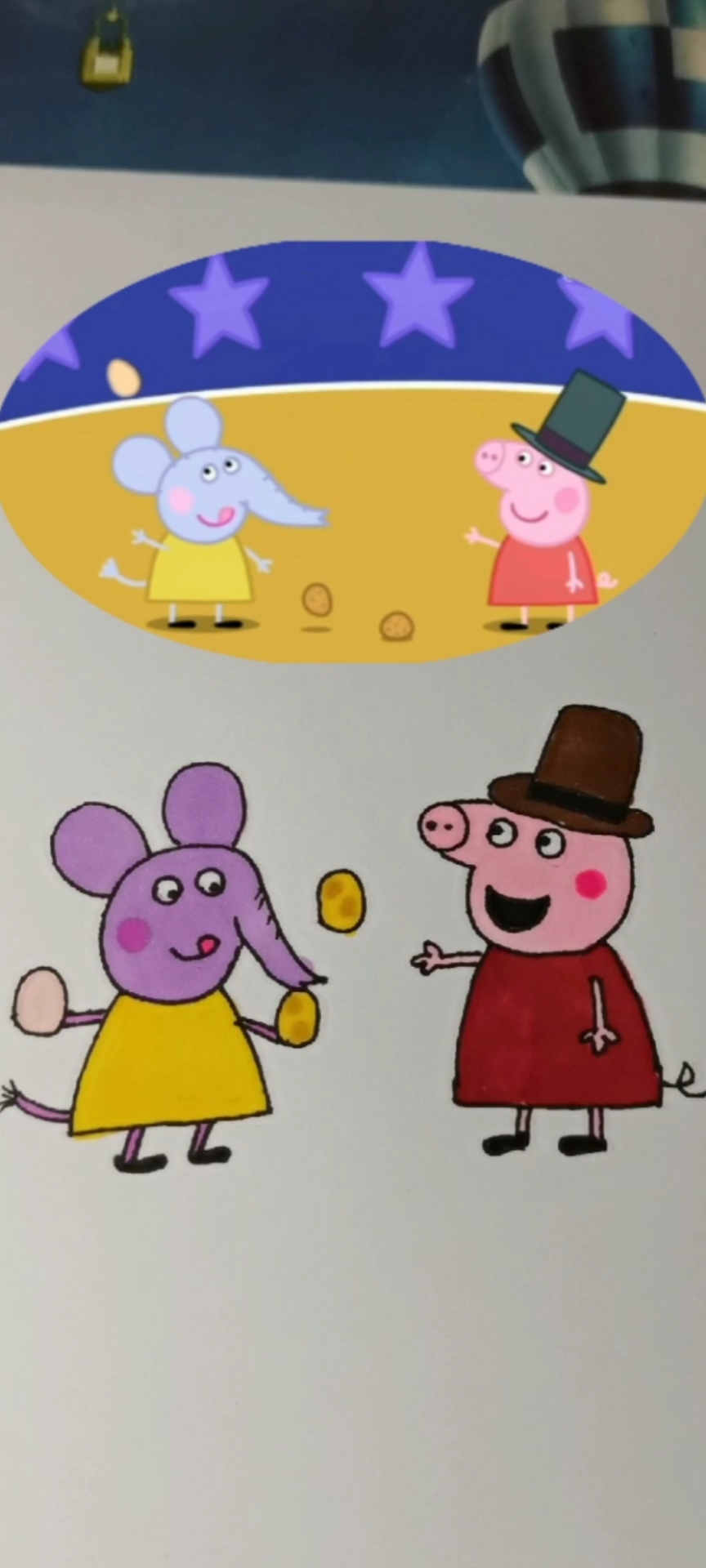 全民最牛手艺人#动画片小猪佩奇简笔画