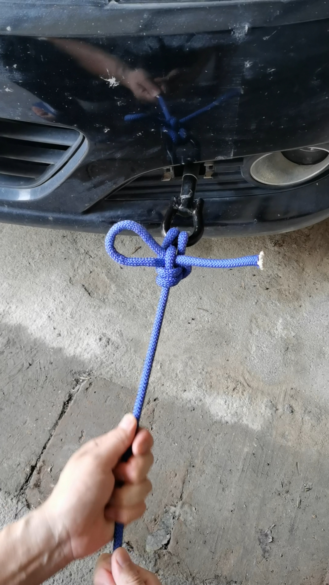 实用绳结#易结易解的拖车扣