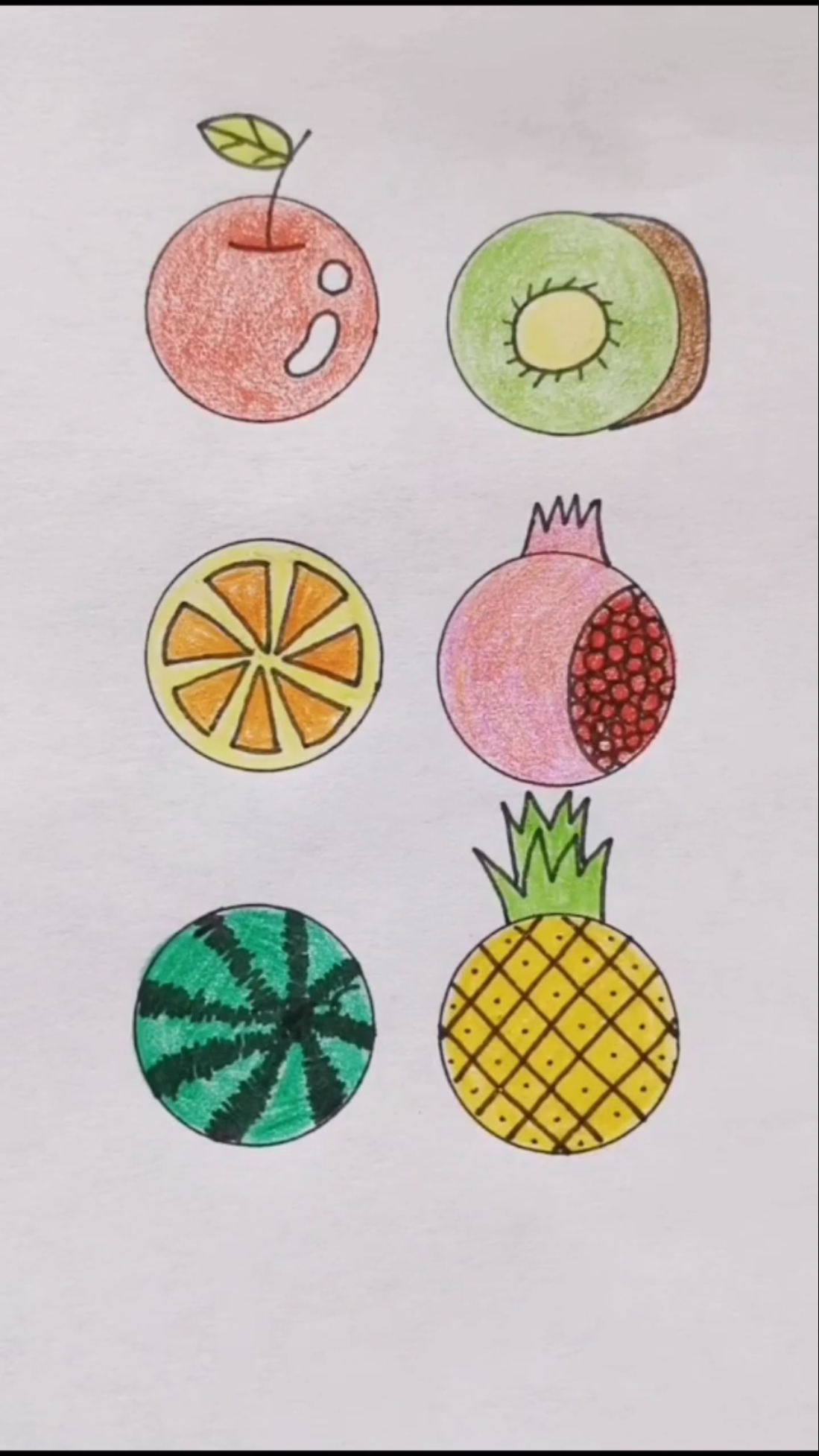 简笔画李点点简笔画圆形能变成什么水果
