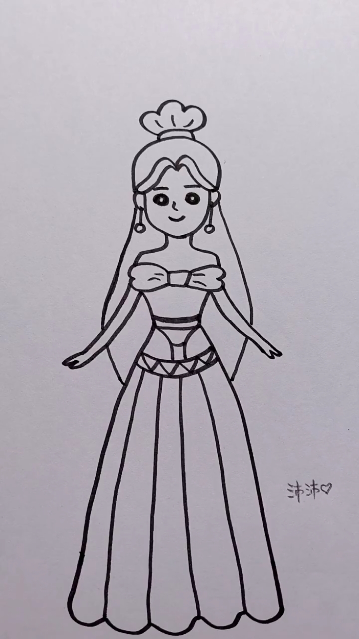 简笔画#小公主简笔画