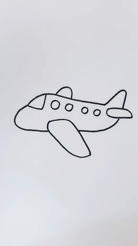 飞机怎么画简笔画步骤图片