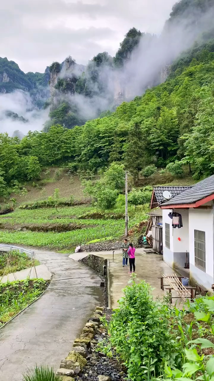 这就是我们乡下山沟沟里没有大城市喧嚣和繁华有喜欢这样的农村生活吗