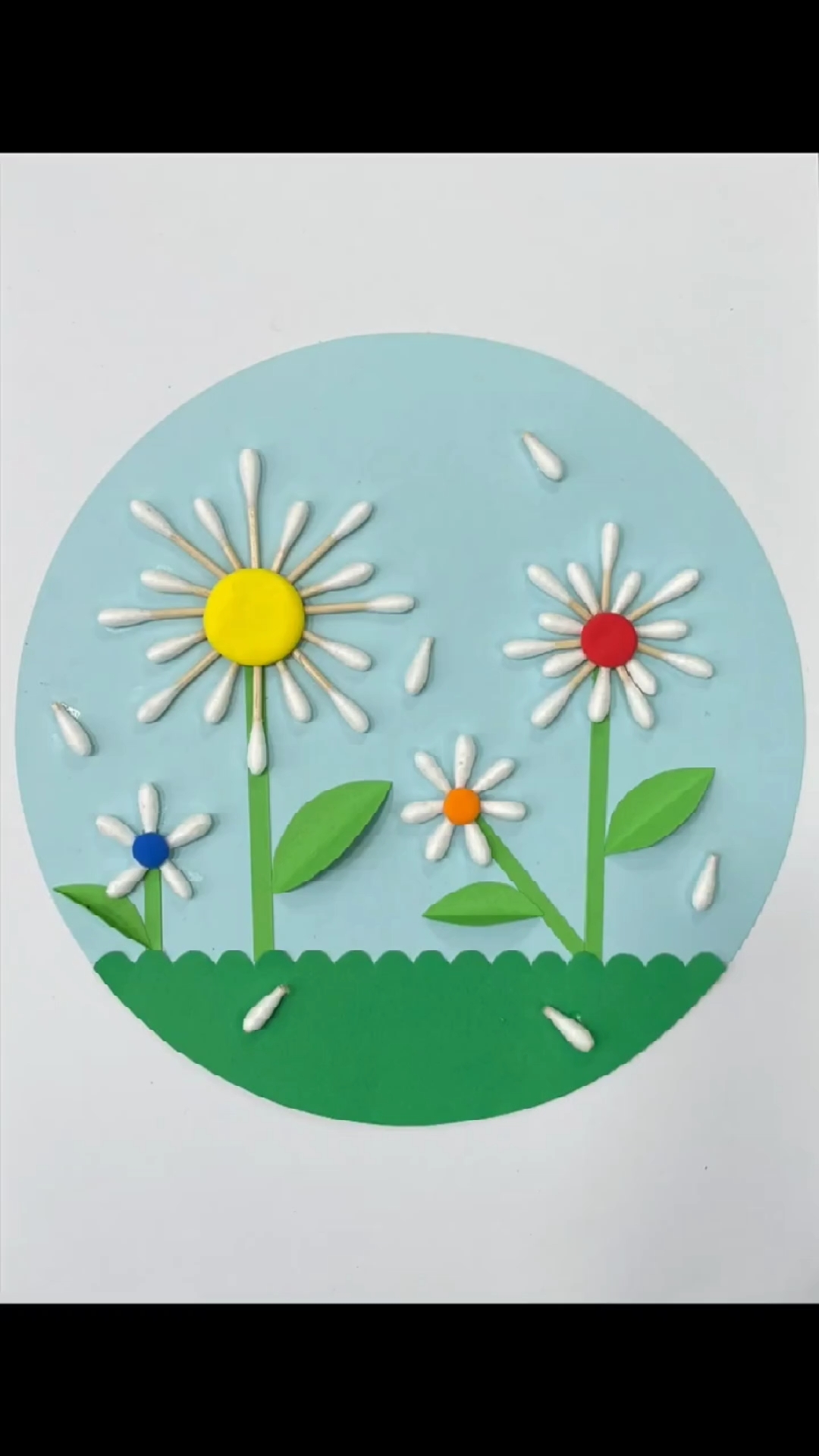 创意手工diy#棉签蒲公英