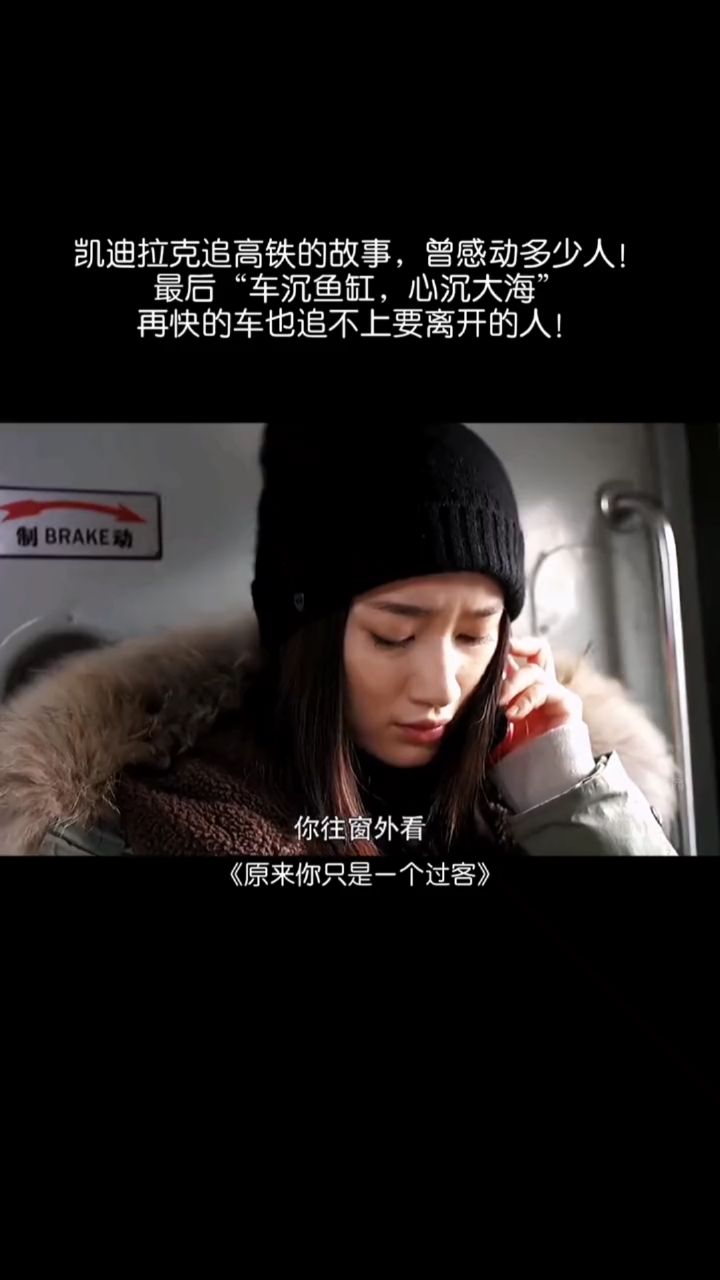 再快的车也追不上要离开的人#原来你只是一个过客#凯迪拉克追高铁完整