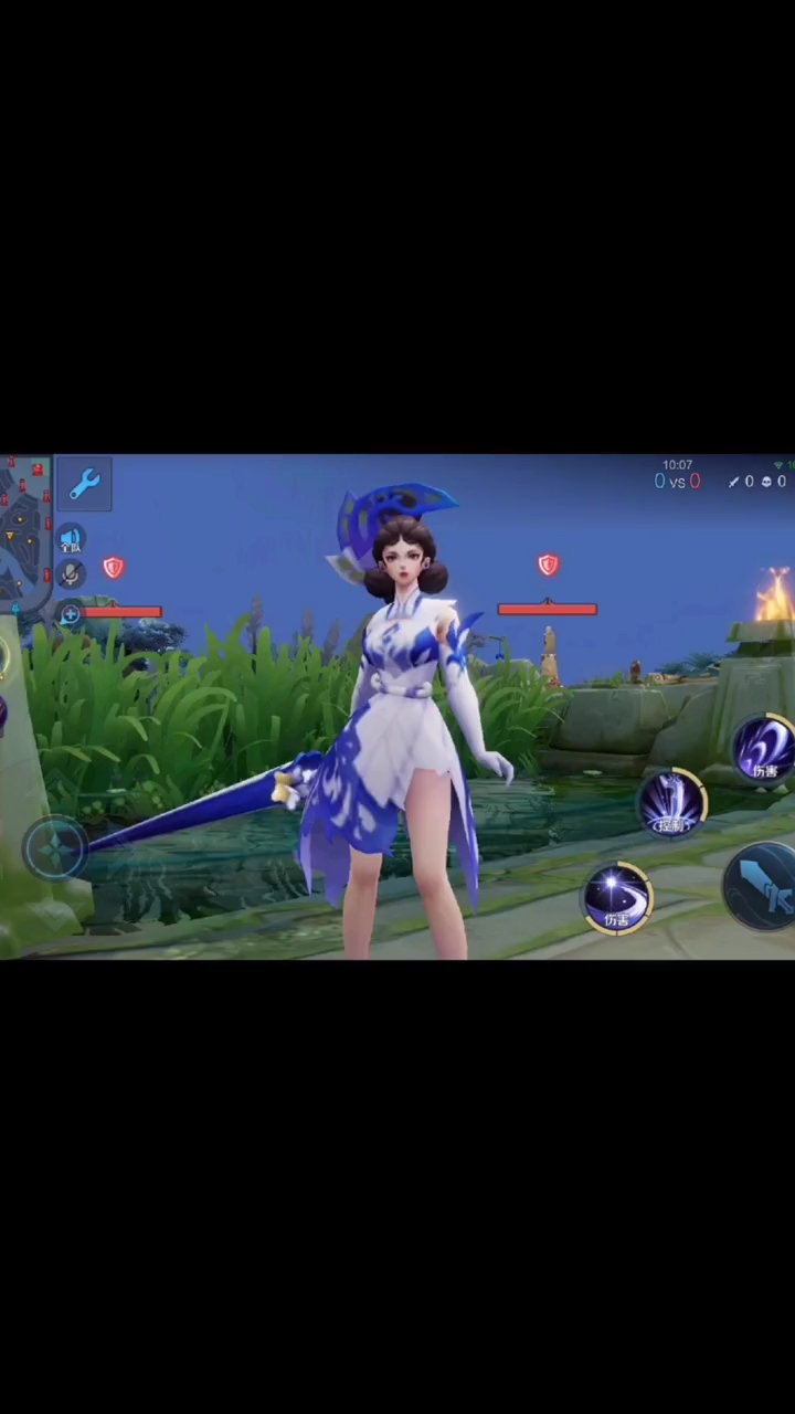 王者荣耀热门#露娜新皮肤瓷语鉴心,局内3d视角,这一次是原画师赢了