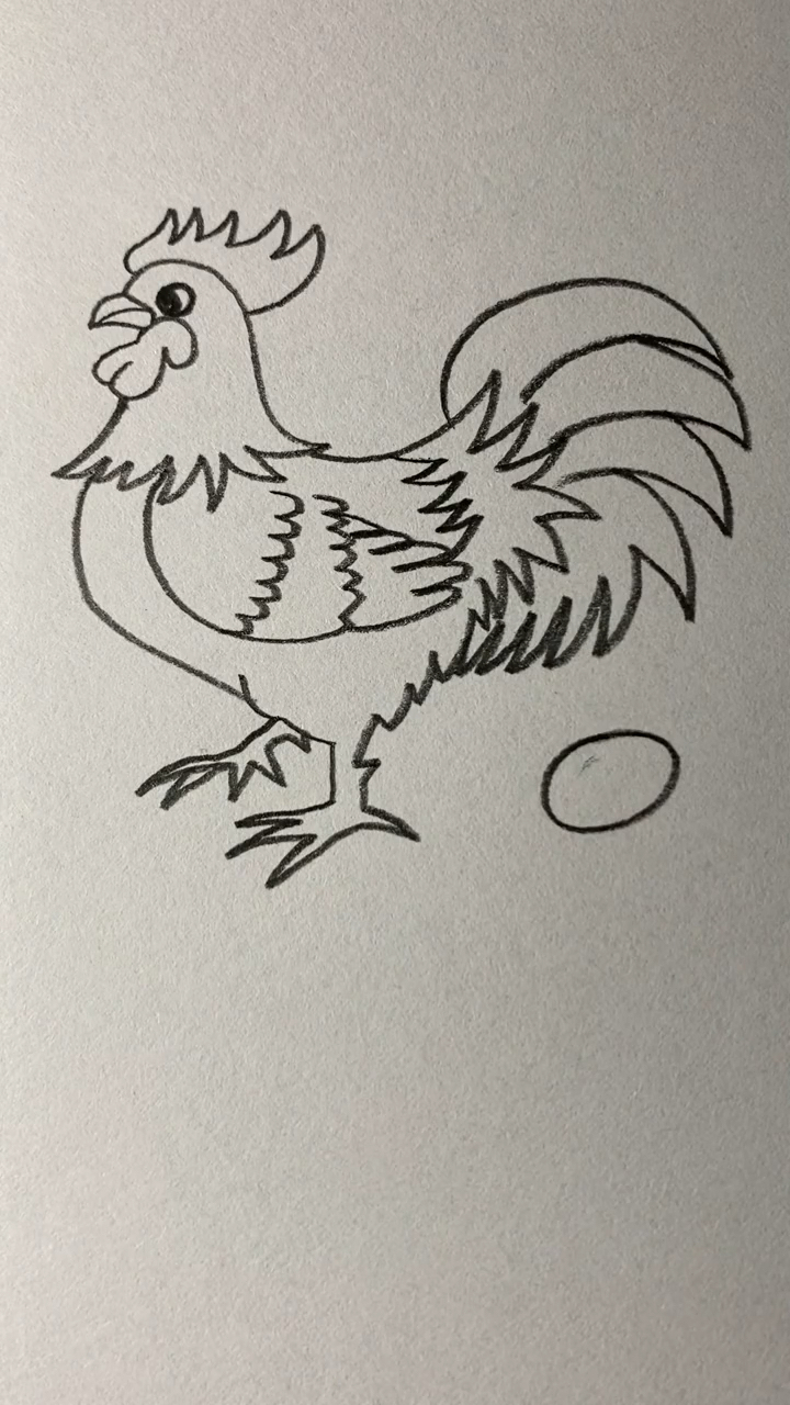 简笔画#下蛋公鸡,公鸡中的战斗机