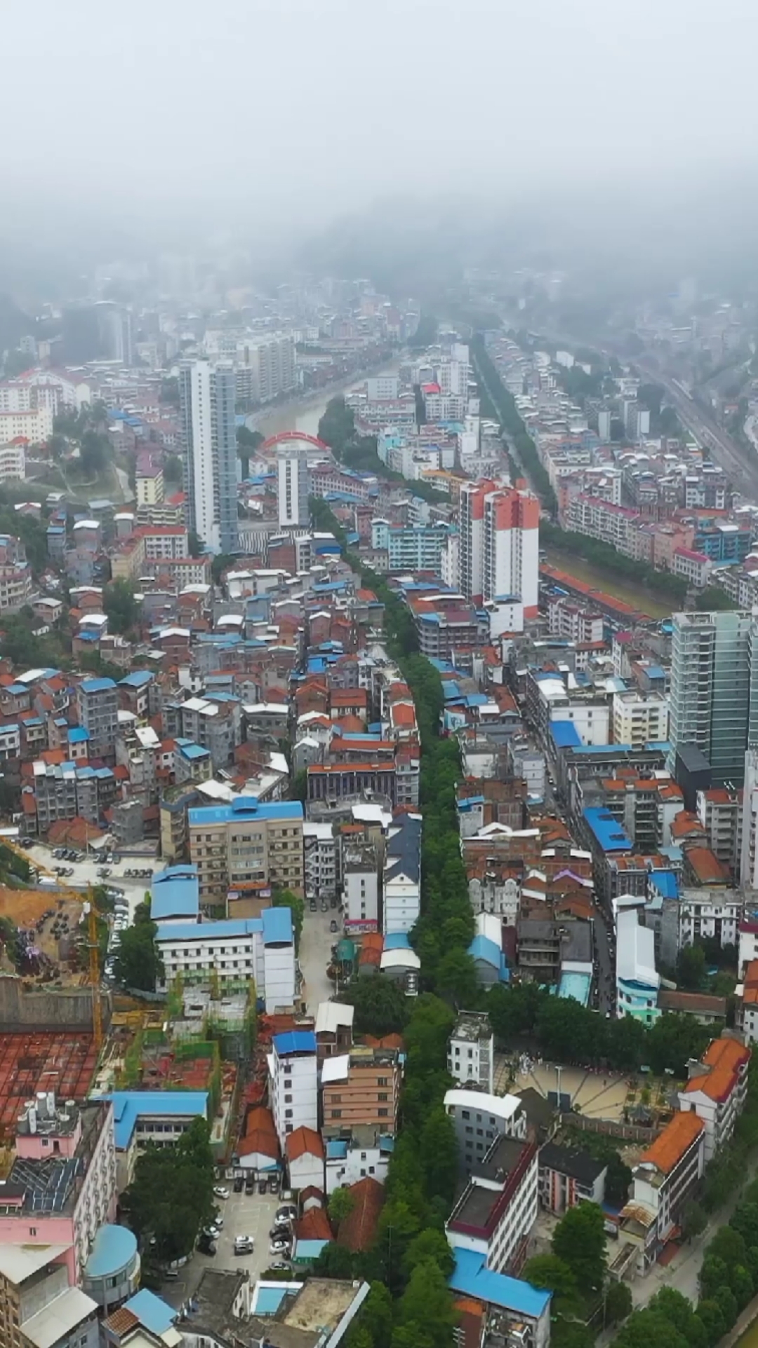 旅游进行时航拍广西百色田林县