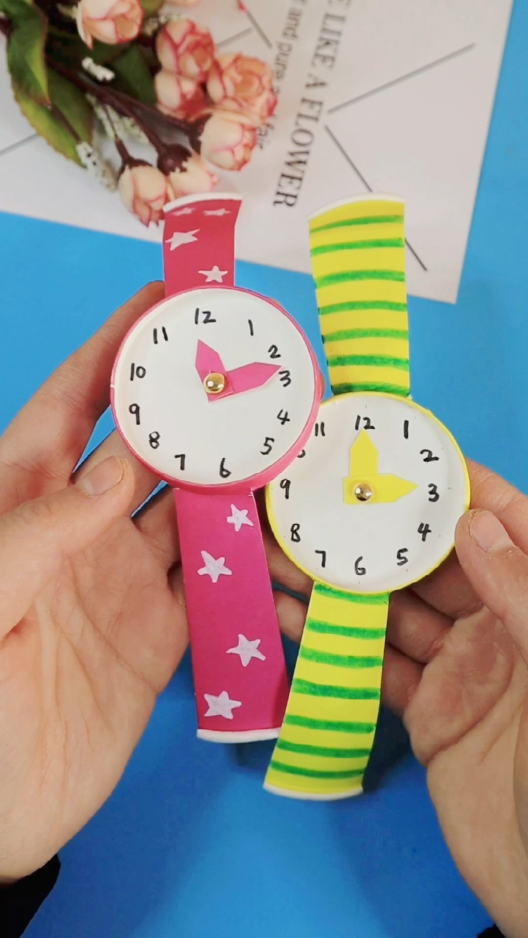 手工制作#一次性纸杯做手表,快给自己宝贝也安排-度小视