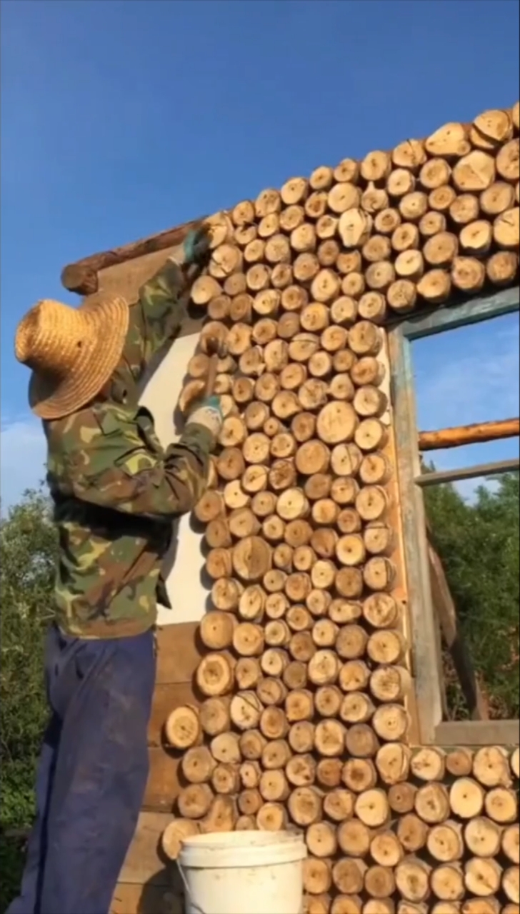 搞笑段子剧#木头也能建墙?