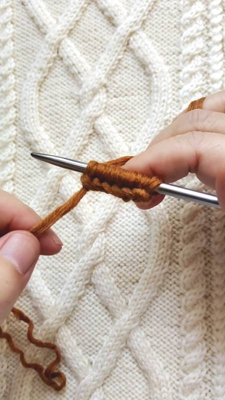 纯手工编织毛衣#简单的平针起针教程,适合新手编织学习