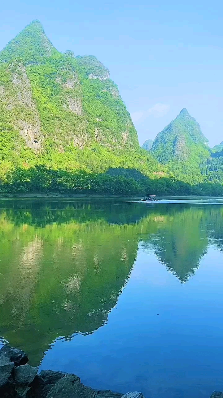 旅游进行时#桂林山水漓江风景如画山清水秀
