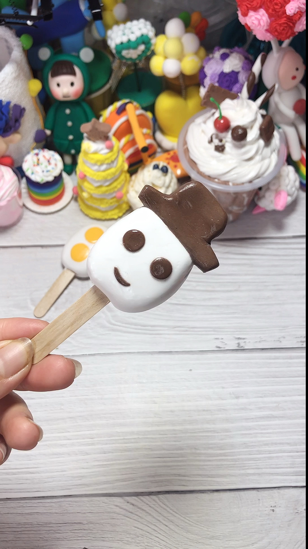 粘土手工#巧克力笑脸雪糕.
