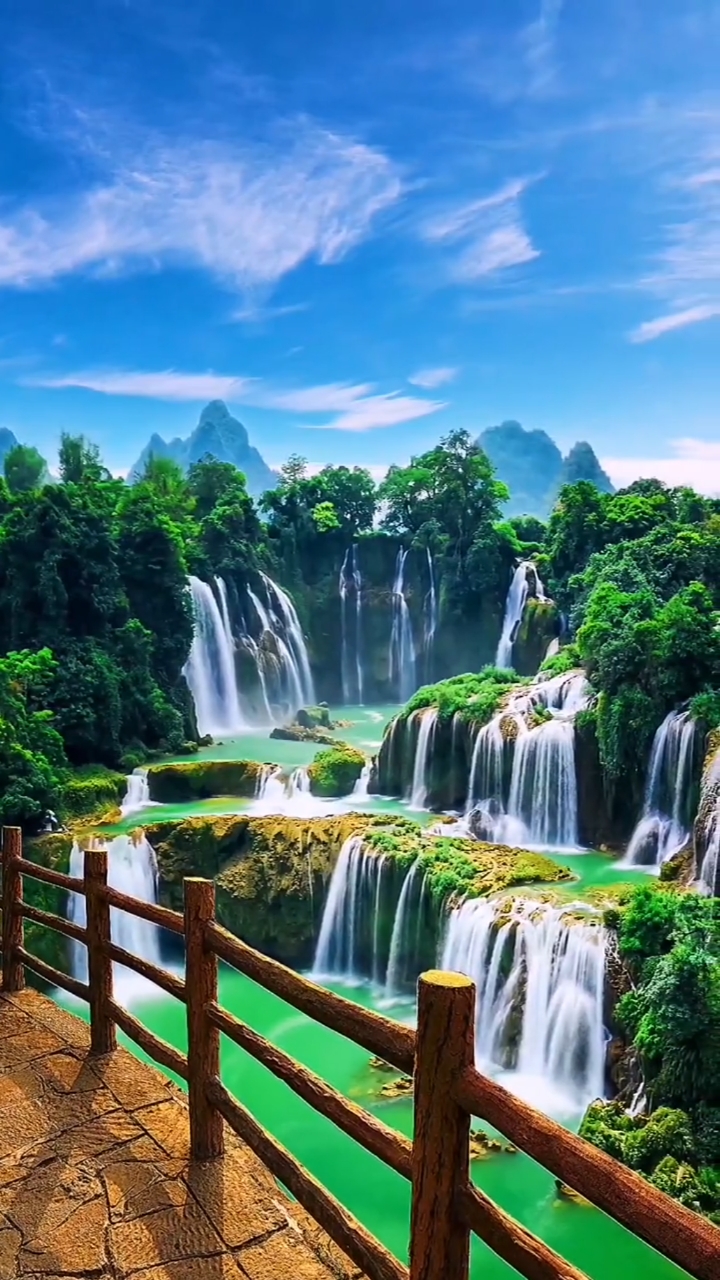 好山好水好风景#如果你不来德天瀑布,你就不知道有多美,这是横跨中越