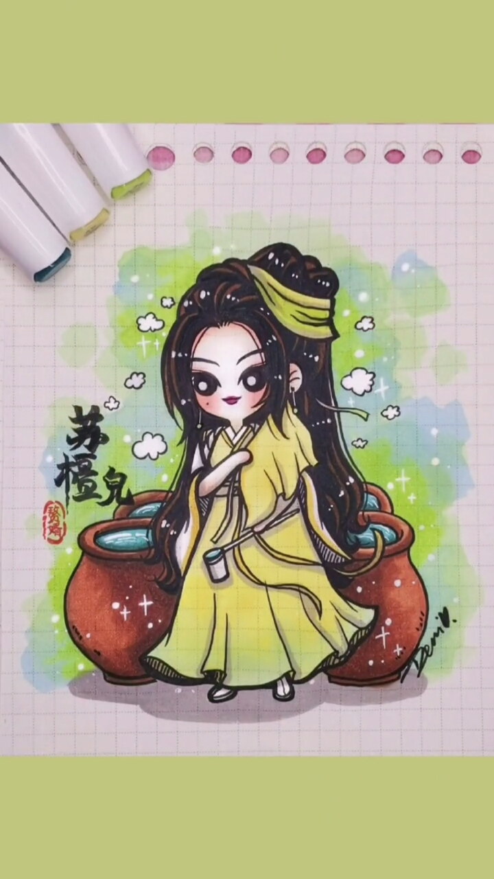 画画#苏檀儿:我从小就有染布天赋