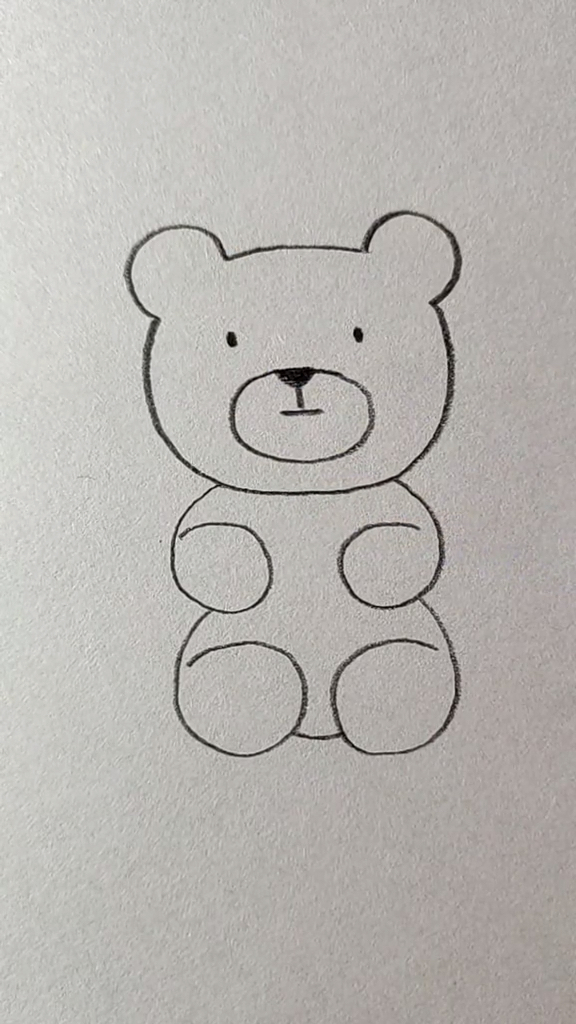 简笔画这样画小熊超简单你学会了吗