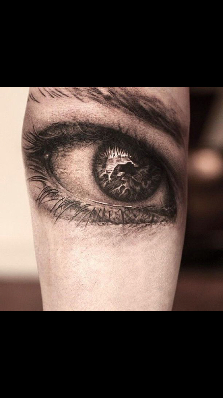 纹身#视觉炸裂的写实眼睛素材眼睛是心灵的窗户,我们可以从眼睛康到