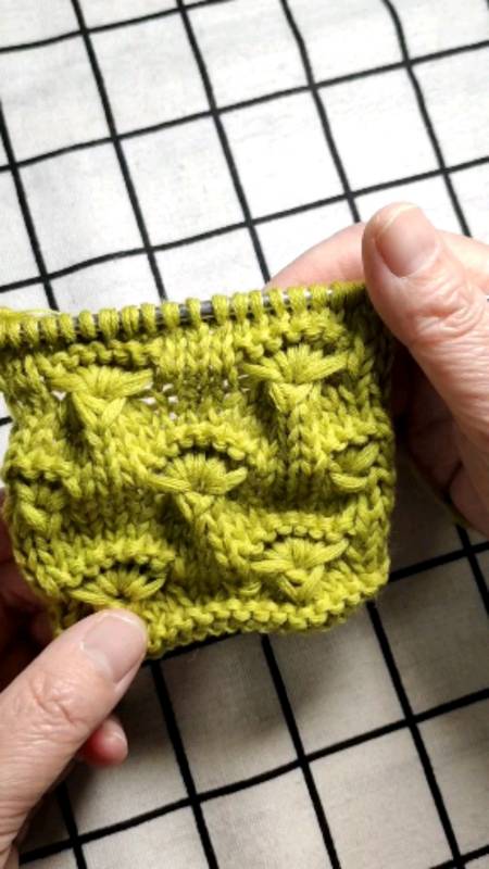 纯手工编织毛衣朵朵菊花编织教程10针12行一个花形