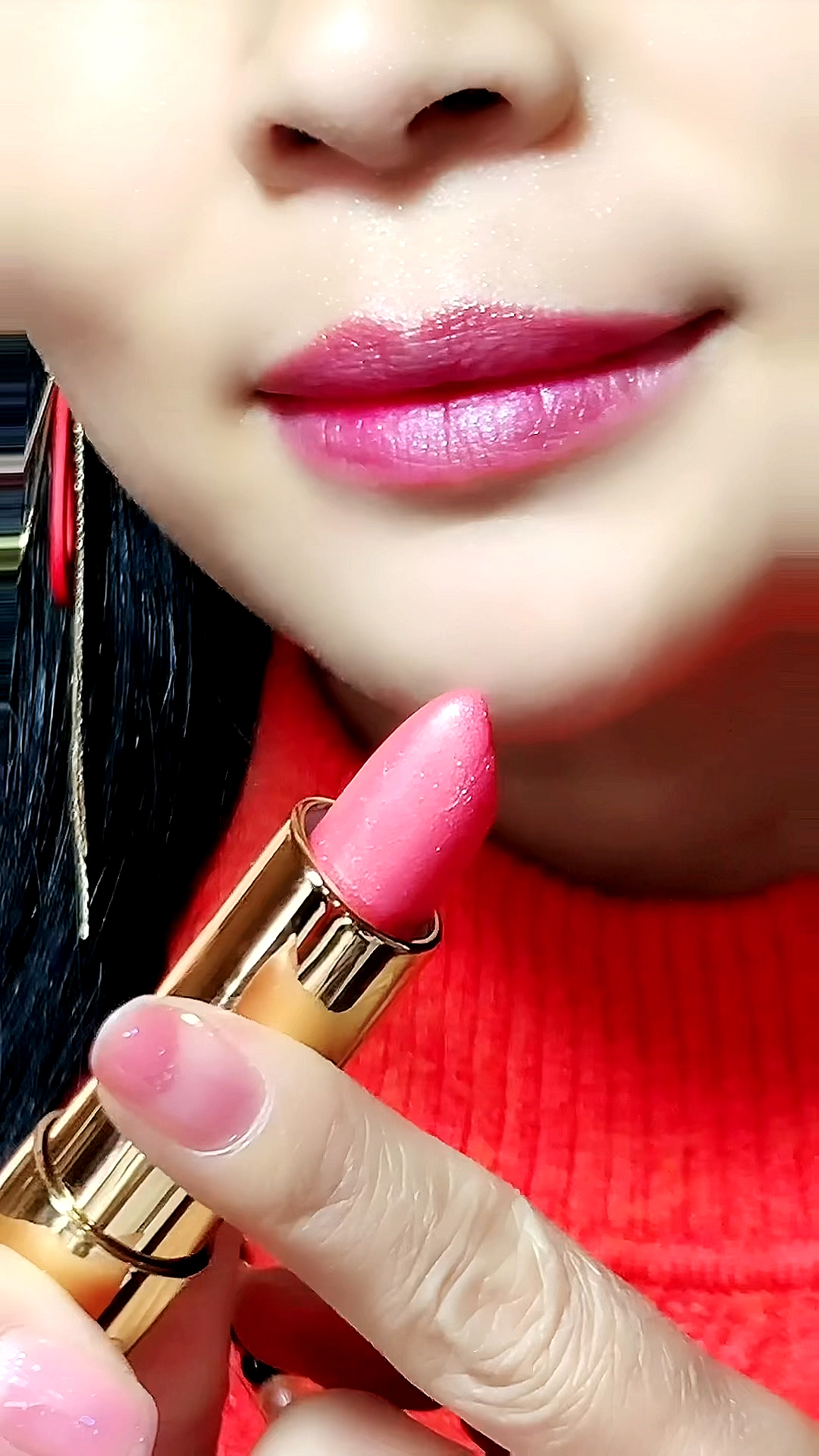 美妆分享星星温润口红接近唇色的玫瑰粉大爱了