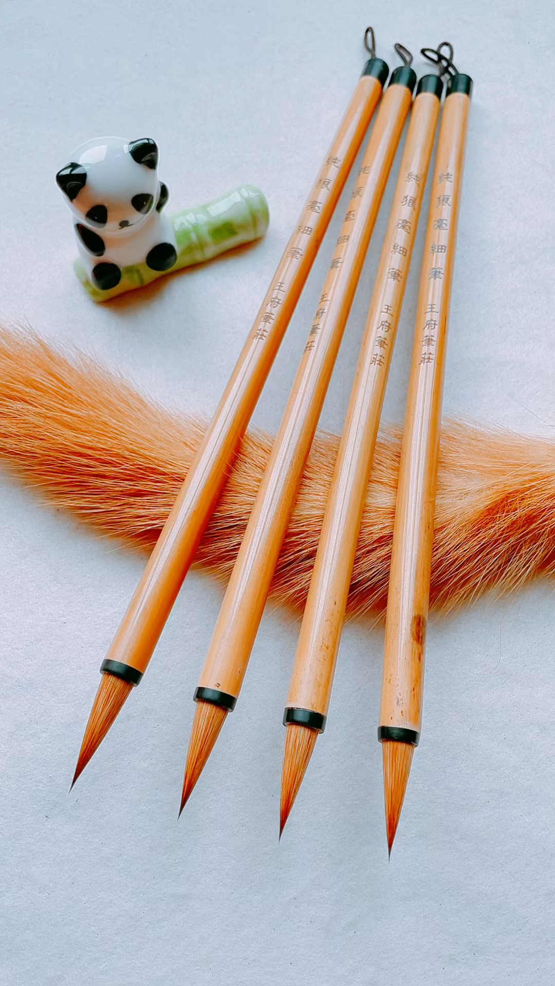 纯狼毫细笔精选冬季辽尾弹性好书写细腻毛笔纯手工制作毛笔