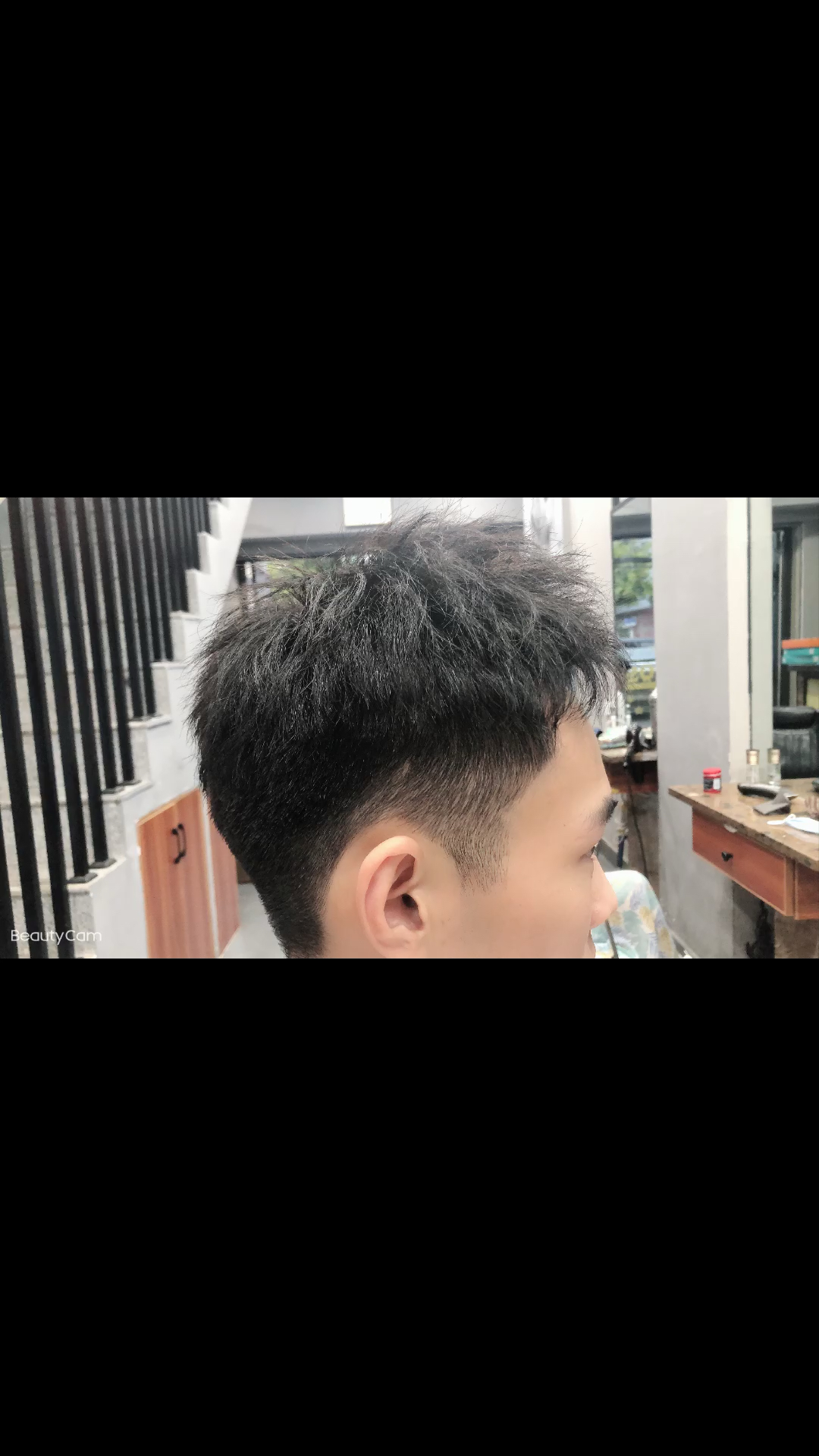 钢夹塑形烫,吹干自然成型,免打理