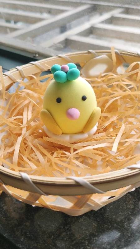 超轻粘土#手工制作|超轻粘土-简单又可爱的小鸡宝宝摆件.