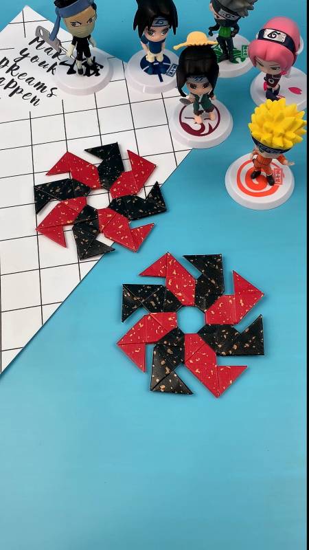 手工折纸#忍者回旋镖,扔出去能不能回来你试试就知道了-度小视